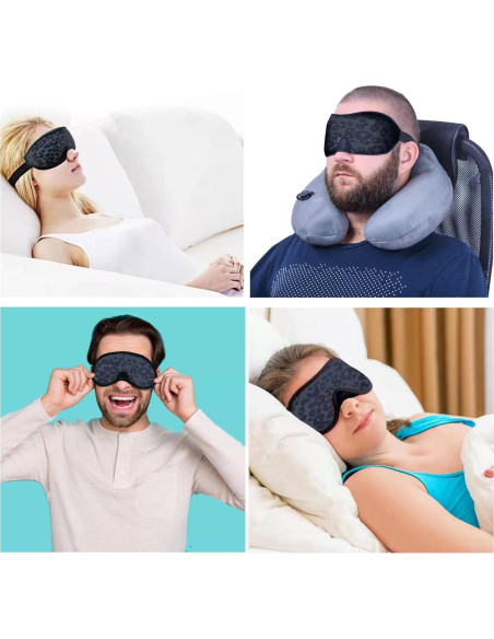 Máscara de Sueño FOX-TECH Leopardo 100% Opaca para Dormir Máscara de Sueño FOX-TECH Leopardo 100% Opaca para Dormir