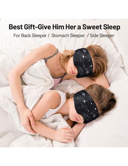 Máscara de Sueño LOVE EYE de Seda Fría, Ajustable, Negra Máscara de Sueño LOVE EYE de Seda Fría, Ajustable, Negra