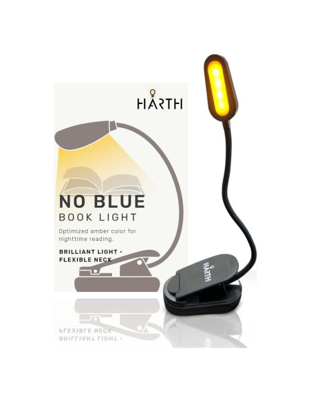 Luz de lectura con clip Harth recargable 1200 mAh LED Luz de lectura con clip Harth recargable 1200 mAh LED
