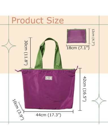 Bolsas de Compras Reutilizables 6 Pzas 50x39.4cm Lavables