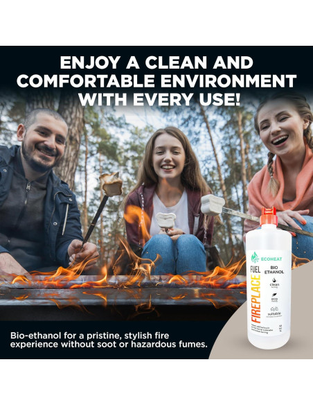 Combustible Bioetanol Ecoheat 1 Galón - Quema Limpia 32 oz Combustible Bioetanol Ecoheat 1 Galón - Quema Limpia 32 oz