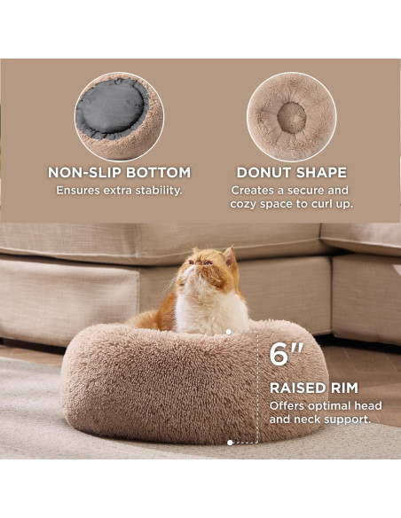 Cama para Gatos Bedsure 50,8 cm Antideslizante Camello Cama para Gatos Bedsure 50,8 cm Antideslizante Camello