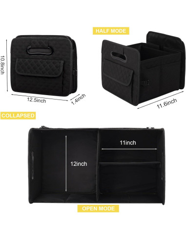 Organizador de Maletero JiatuA Plegable 55.88x31.75cm Negro