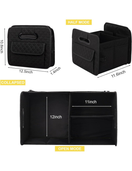 Organizador de Maletero JiatuA Plegable 55.88x31.75cm Negro Organizador de Maletero JiatuA Plegable 55.88x31.75cm Negro