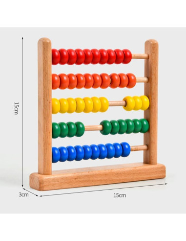 Ábaco de Madera Toyvian para Niños - Juguete Educativo 15x15 cm