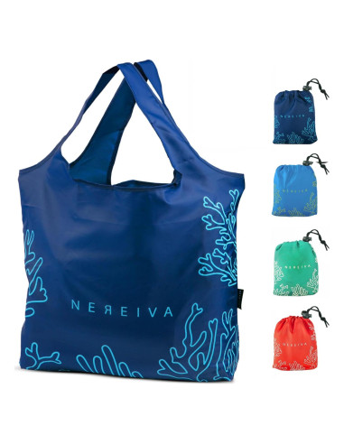 Paquete de 4 bolsas de compras plegables Nereiva - 25 kg