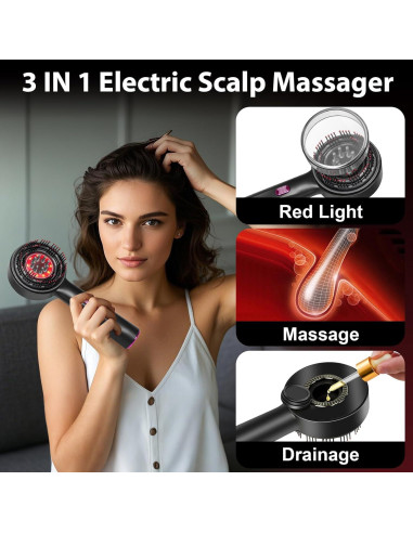 Peine Terapia Láser Crecimiento Capilar IPX7 - Lasercomb-001