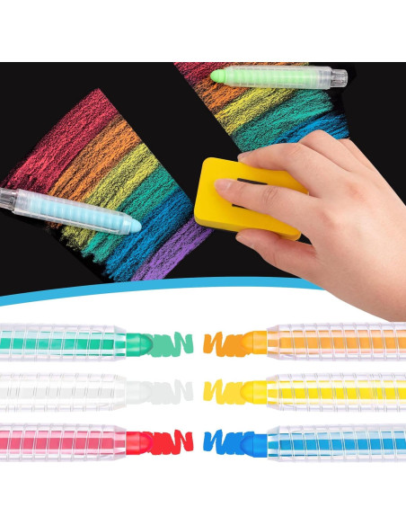 Tiza Lavable para Aceras ZHBDMGK 6 Colores con Soporte Tiza Lavable para Aceras ZHBDMGK 6 Colores con Soporte