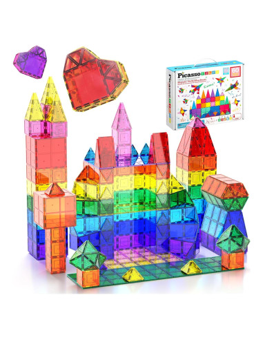Juego de 60 Piezas PicassoTiles 3D Magnéticos Educativos