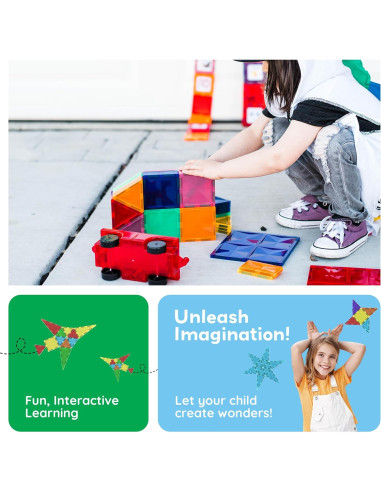 Juego de 60 Piezas PicassoTiles 3D Magnéticos Educativos