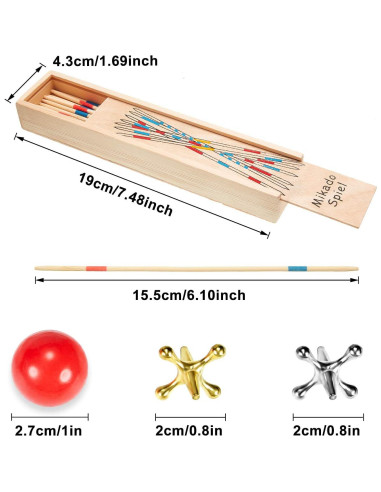 Juego de Jacks y Palitos de Madera Sumind - 84 Piezas