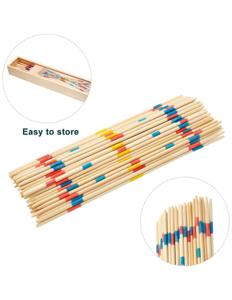 Juego de Jacks y Palitos de Madera Sumind - 84 Piezas Juego de Jacks y Palitos de Madera Sumind - 84 Piezas