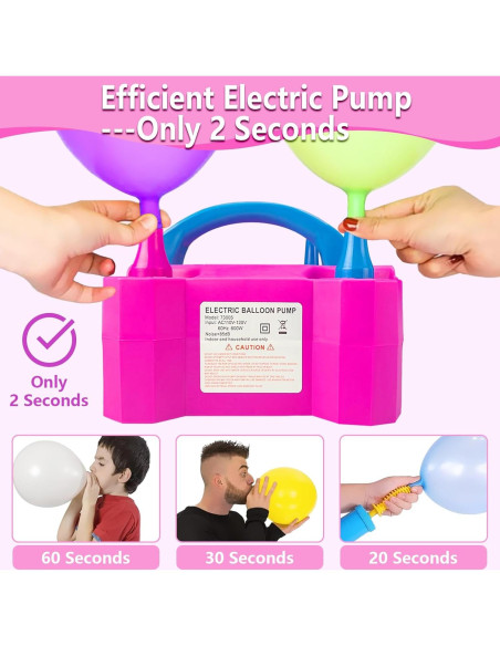 Bomba de Globos Eléctrica SINBEE Doble Boquilla 300 LPM Bomba de Globos Eléctrica SINBEE Doble Boquilla 300 LPM