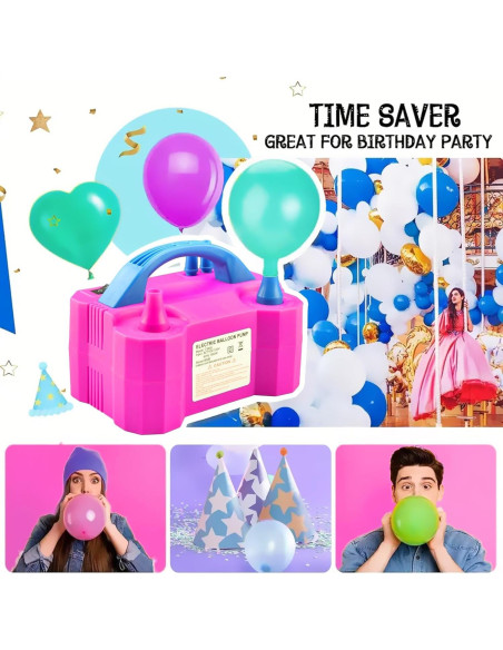 Bomba de Globos Eléctrica SINBEE Doble Boquilla 300 LPM Bomba de Globos Eléctrica SINBEE Doble Boquilla 300 LPM