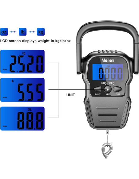 Báscula Digital de Equipaje Meilen 50kg con Pantalla LCD Báscula Digital de Equipaje Meilen 50kg con Pantalla LCD