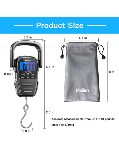 Báscula Digital de Equipaje Meilen 50kg con Pantalla LCD