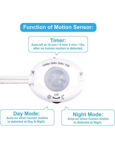 Luces LED de Sensor de Movimiento DONGGUAN 30 cm, 6 Piezas