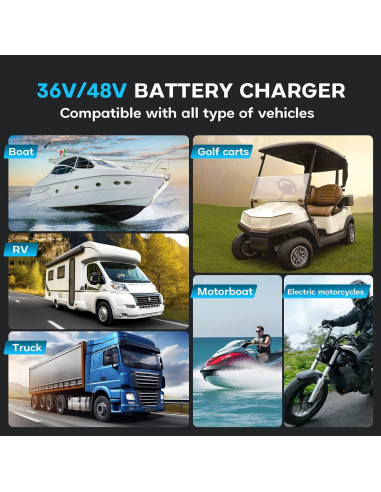 Cargador de Batería para Carrito de Golf 36V/48V HSTCH 18A/13A