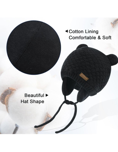 Gorra Beanie para Bebé XIAOHAWANG Oso con Orejeras