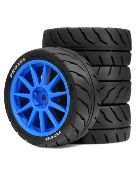 Neumáticos RC 1/10 JIHAIYEMENGZHEN W212 Azul 68mm 4PCS Neumáticos RC 1/10 JIHAIYEMENGZHEN W212 Azul 68mm 4PCS