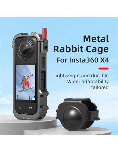 Jaula de Metal para Cámara de Acción Insta360 X4 con Montaje
