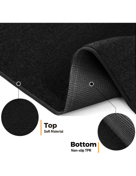 Alfombra Antideslizante TOHONFOO para Chimenea 150x61cm Negra Alfombra Antideslizante TOHONFOO para Chimenea 150x61cm Negra