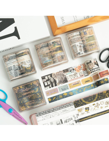 Conjunto de 9 Rollos de Cinta Washi Vintage Retro Songdao