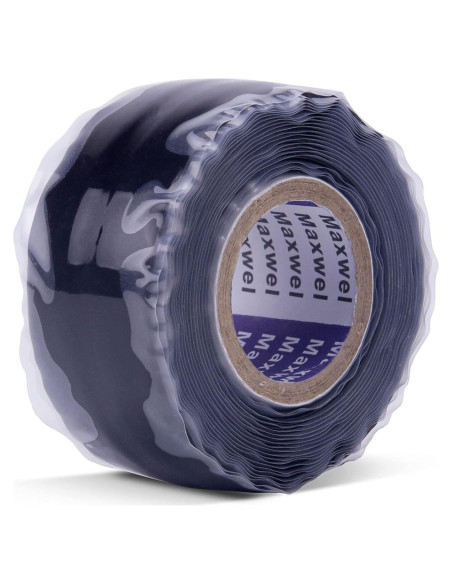 Cinta de Silicona Auto Fusionante Maxwel 1" x 3.05m Negra Cinta de Silicona Auto Fusionante Maxwel 1" x 3.05m Negra
