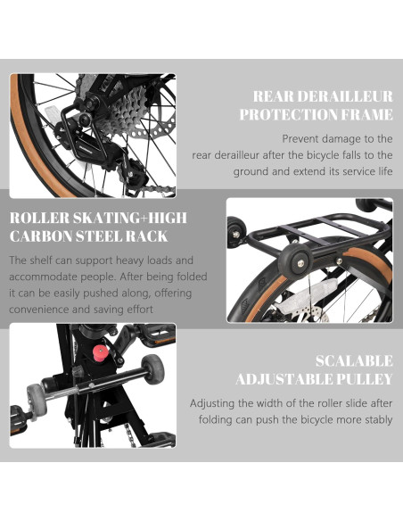 Bicicleta Plegable BGGFNZ 16" 7 Velocidades Frenos de Disco Bicicleta Plegable BGGFNZ 16" 7 Velocidades Frenos de Disco