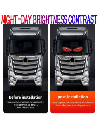 Luz LED Ojos de Diablo GKKBUFF Rojo 12 Modos para Coche