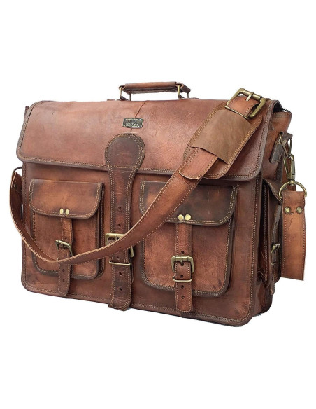 Bolso Mensajero de Cuero C CUERO Retro 38x50.8 cm Unisex Bolso Mensajero de Cuero C CUERO Retro 38x50.8 cm Unisex
