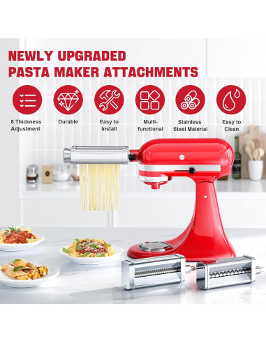 Juego de Accesorios para Pasta GuanQiao para KitchenAid 3 Piezas