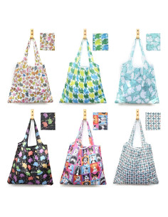 6 Bolsas de Compras Reutilizables XL Nylon Ripstop 22.68 kg