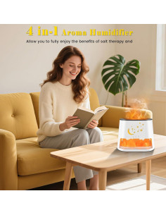 Difusor de Aceite Esencial HEEYCEM 260ml con Lámpara de Sal 2