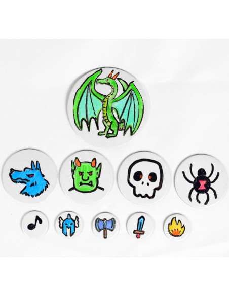 Fichas de Borrado en Seco Apostrophe Games - 52 Piezas Reutilizables Fichas de Borrado en Seco Apostrophe Games - 52 Piezas Reutilizables