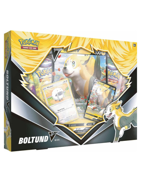 Caja Boltund V Pokémon TCG - Multicolor, 1 carta foil y 4 paquetes Caja Boltund V Pokémon TCG - Multicolor, 1 carta foil y 4 paquetes