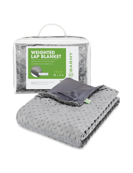 Manta de Peso BARMY 122x61cm 2.7kg Algodón Gris Frío Manta de Peso BARMY 122x61cm 2.7kg Algodón Gris Frío