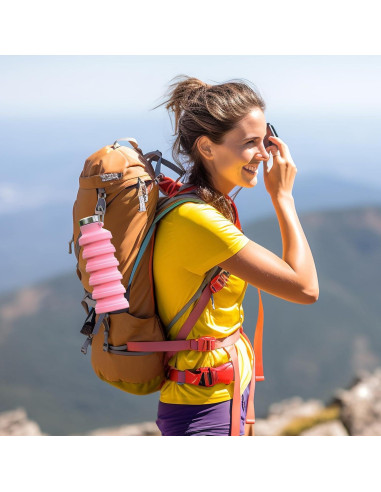 Botella de Agua Plegable YCT 500ml Silicona Reutilizable