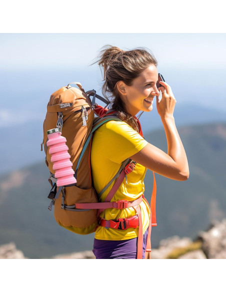 Botella de Agua Plegable YCT 500ml Silicona Reutilizable Botella de Agua Plegable YCT 500ml Silicona Reutilizable