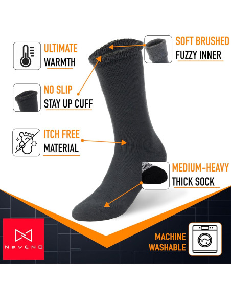 Calcetines Térmicos Gruesos NevEND para Hombre - 3 Pares Calcetines Térmicos Gruesos NevEND para Hombre - 3 Pares