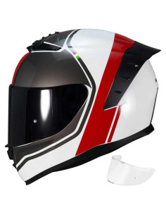 Casco Integral de Motocicleta MXJ Gear MG611 Rojo Brillante