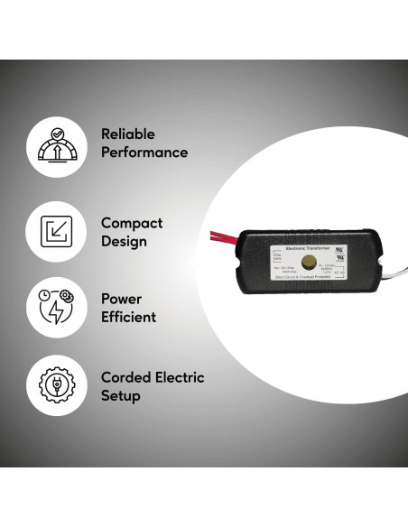 Transformador Halógeno 150W Ironsmith - Protección Cortocircuito Transformador Halógeno 150W Ironsmith - Protección Cortocircuito