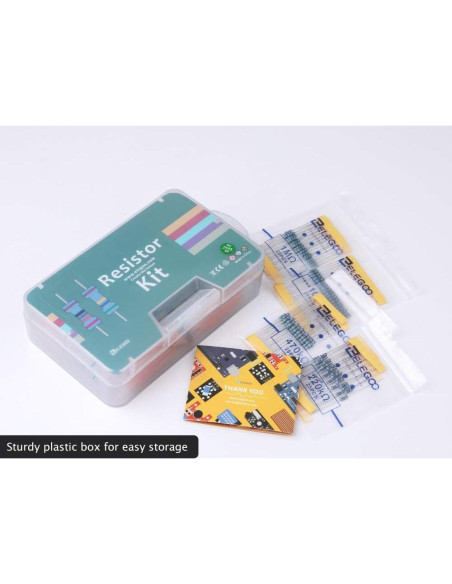 Kit de Resistencias ELEGOO 17 Valores 0-1M Ohm 525 Piezas Kit de Resistencias ELEGOO 17 Valores 0-1M Ohm 525 Piezas