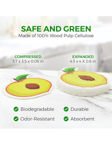 Esponjas Comprimidas Biodegradables AIRNEX - 12 Piezas Ecológicas