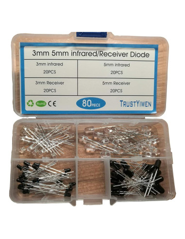 Kit 80 Diodos Infrarrojos LED 3mm y 5mm TrustYiwen