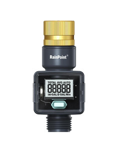 Medidor de Flujo de Agua RAINPOINT Bronce 5% Precisión 9999.9L