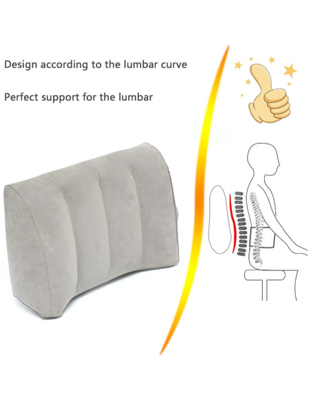 Cojín Lumbar Inflable Povinmos para Silla y Coche - Ergonomía Cojín Lumbar Inflable Povinmos para Silla y Coche - Ergonomía