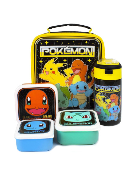 Set Bolsa de Almuerzo Pokemon 5 Piezas - Pikachu y Amigos Set Bolsa de Almuerzo Pokemon 5 Piezas - Pikachu y Amigos