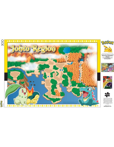 Rompecabezas 500 Piezas Buffalo Games Pokémon Johto 54x38cm