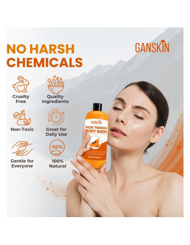 Jabón Corporal Ganskin Ácido Kójico y Papaya 100g - Ilumina Piel